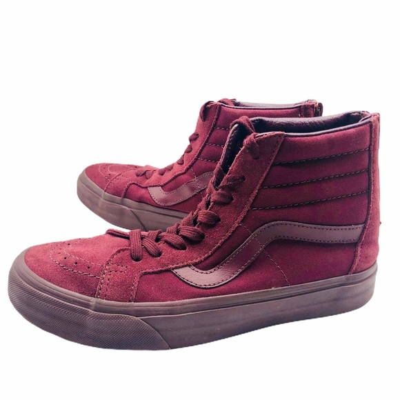 vans old skool burgundy suede